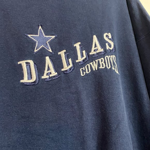 Vintage Crable Sportswear Dallas Cowboys Football Embroidered Sweatshirt XXL - Picture 2 of 5